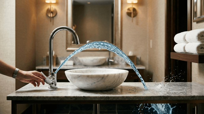 The Faucet That Sends Water Over the Counter